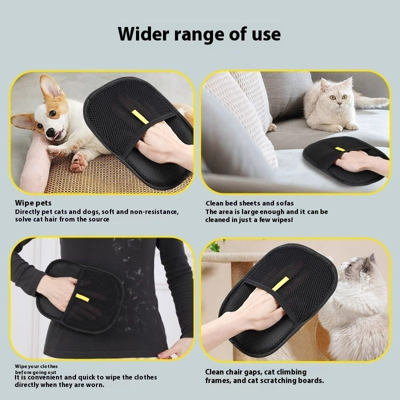 Gant pour enlever les poils d'animaux, gants pour enlever les poils d'animaux, brosse pour démêlage, pour chien, chat, lapin à poils longs, courts et bouclés
