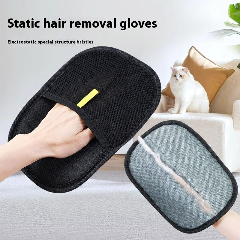 Gant pour enlever les poils d'animaux, gants pour enlever les poils d'animaux, brosse pour démêlage, pour chien, chat, lapin à poils longs, courts et bouclés