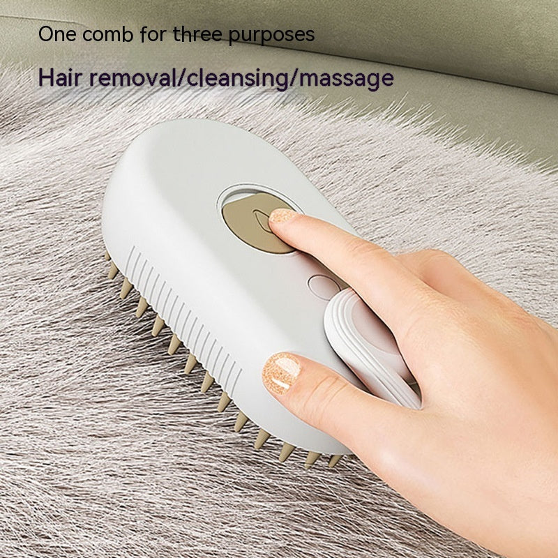 Brosse vapeur pour chats, brosse vapeur pour chiens, vaporisateur électrique 3 en 1, brosses de massage pour poils de chat, peigne de toilettage pour animaux, peignes anti-poils, produits pour animaux