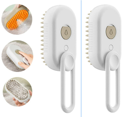 Brosse vapeur pour chats, brosse vapeur pour chiens, vaporisateur électrique 3 en 1, brosses de massage pour poils de chat, peigne de toilettage pour animaux, peignes anti-poils, produits pour animaux