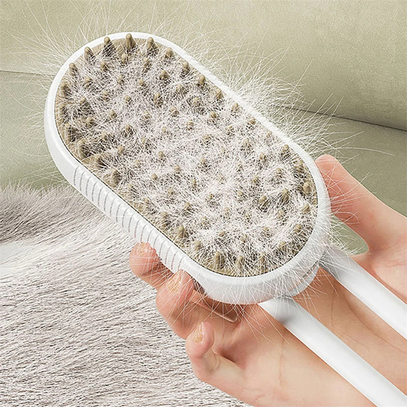 Brosse vapeur pour chats, brosse vapeur pour chiens, vaporisateur électrique 3 en 1, brosses de massage pour poils de chat, peigne de toilettage pour animaux, peignes anti-poils, produits pour animaux